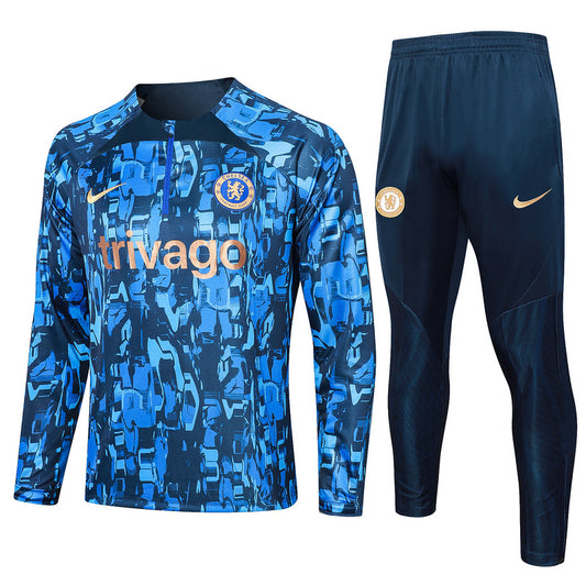 Chelsea 23/24 Blue Design Tracksuit Set