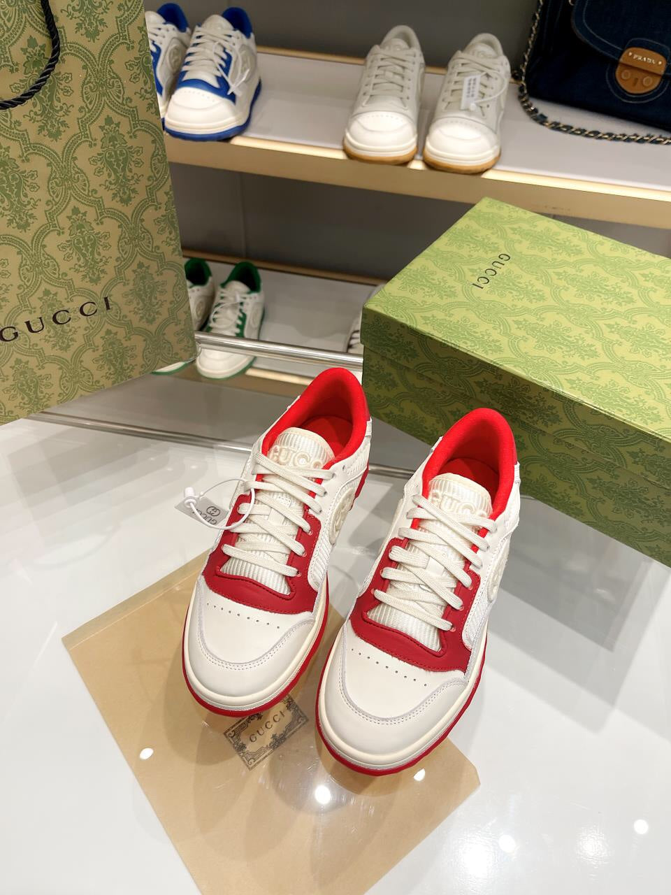 Gucci Off White & Red Sneaker