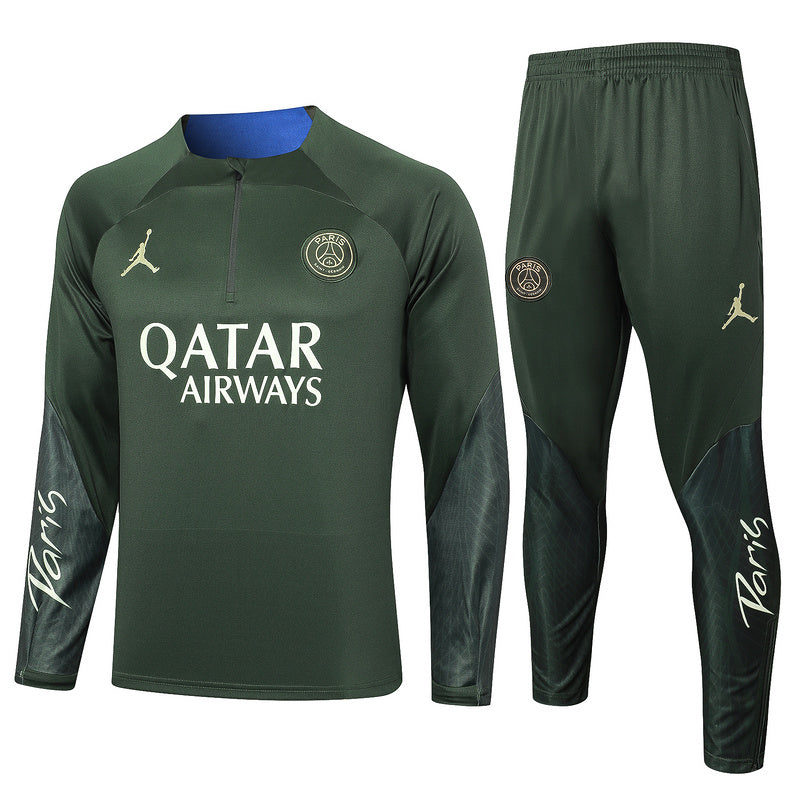 Paris Saint Germain 23/24 Olive Tracksuit Set