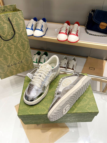 Gucci Off White & Silver Sneaker