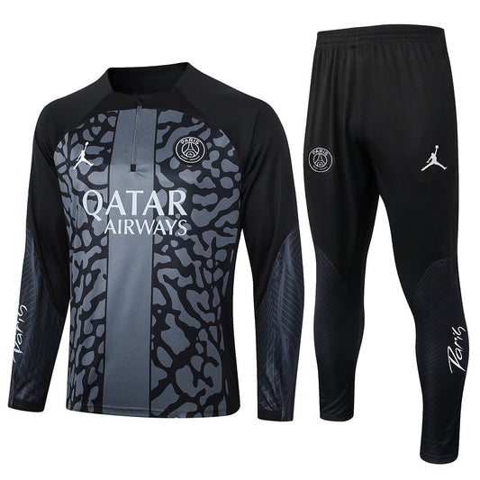 Paris Saint Germain 23/24 Grey & Black Tracksuit Set