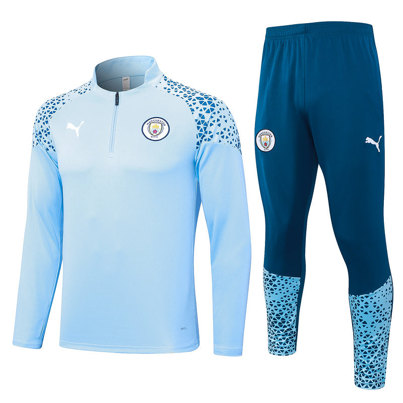 Manchester City 23/24 Blue Tracksuit Set