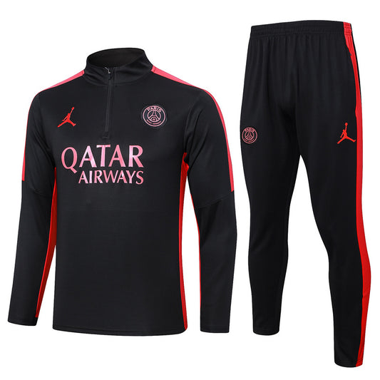 Paris Saint Germain 23/24 Black & Red Tracksuit Set