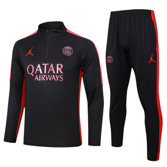 Paris Saint Germain 23/24 Black & Red Tracksuit Set