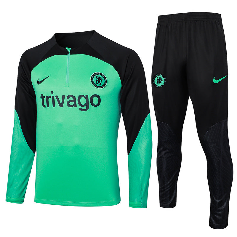 Chelsea 23/24 Green & Black Tracksuit Set