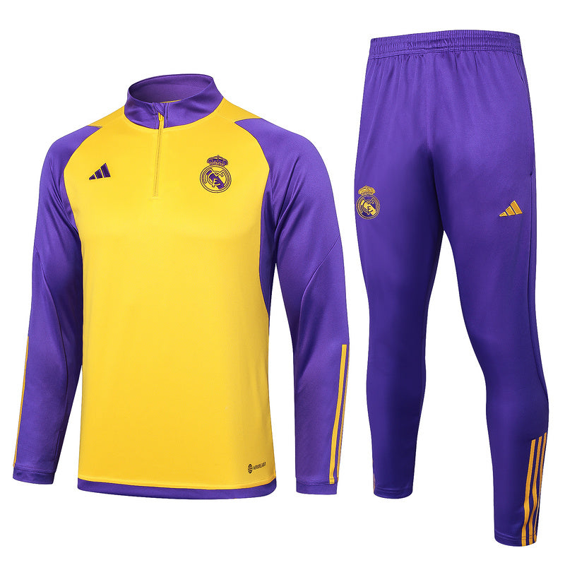 Real Madrid 23/24 Yellow & Purple Tracksuit Set