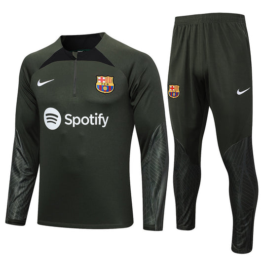 Barcelona 23/24 Olive Tracksuit Set