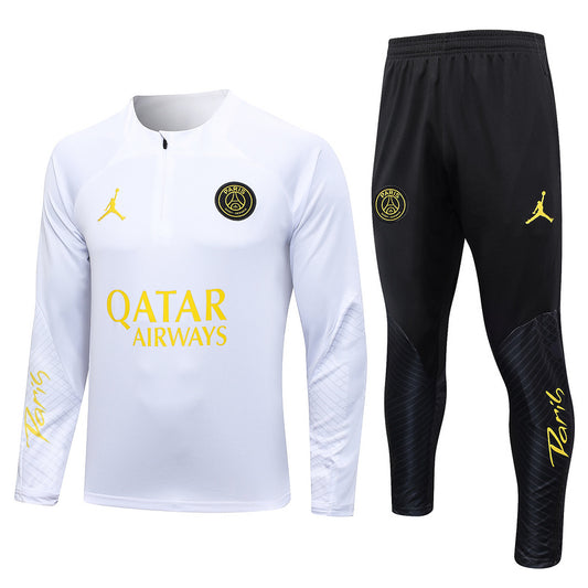 Paris Saint Germain 23/24 White & Black Tracksuit Set