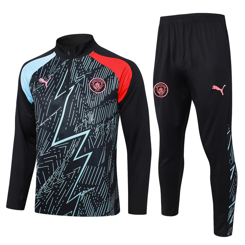 Manchester City 23/24 Black Design Tracksuit Set