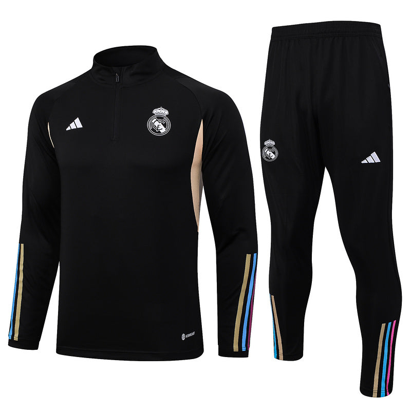 Real Madrid 23/24 Black Tracksuit Set