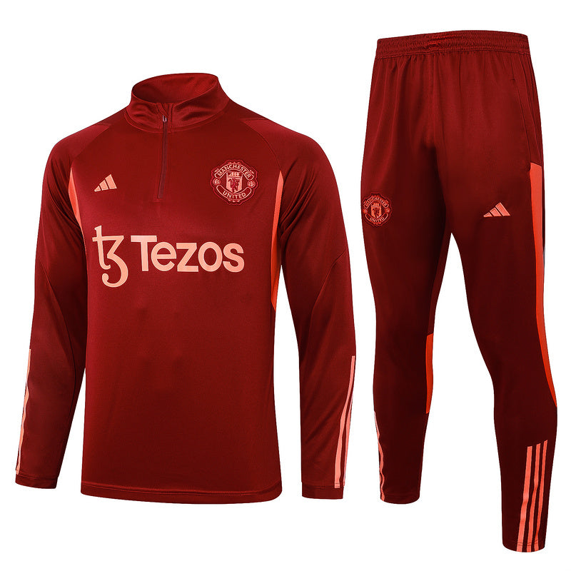 Manchester United 23/24 Dark Red Tracksuit Set