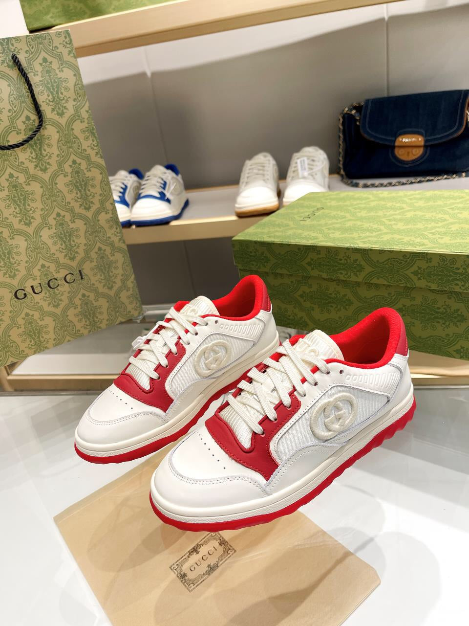 Gucci Off White & Red Sneaker