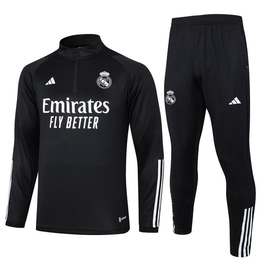 Real Madrid 23/24 Black Tracksuit Set