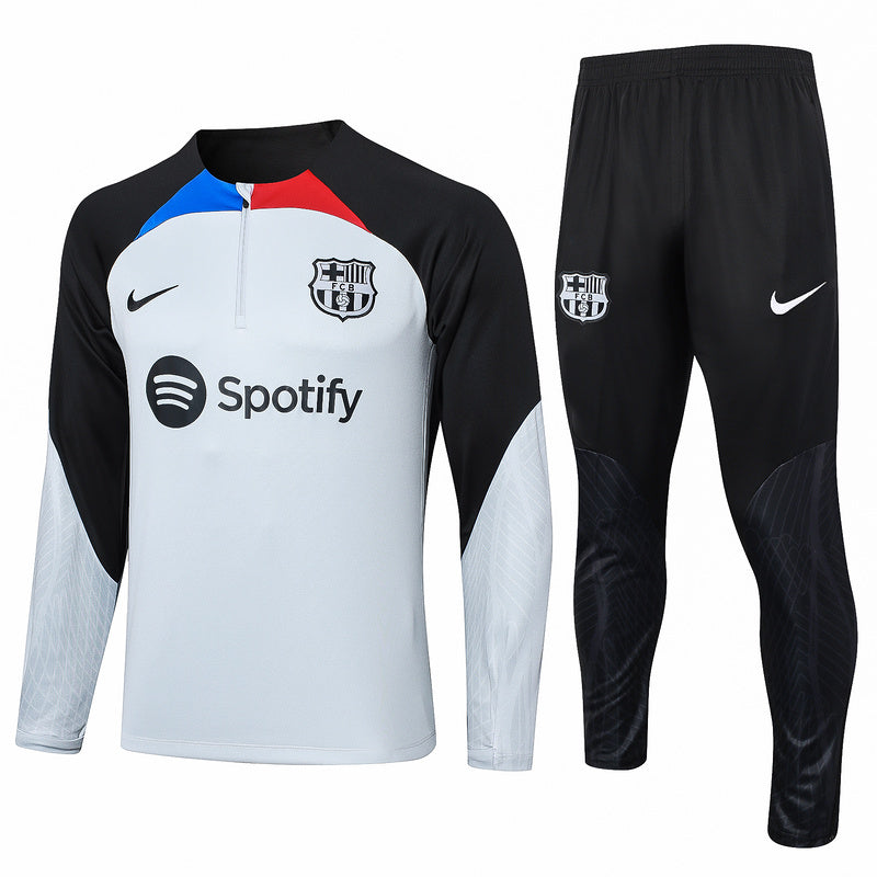 Barcelona 23/24 White & Black Tracksuit Set