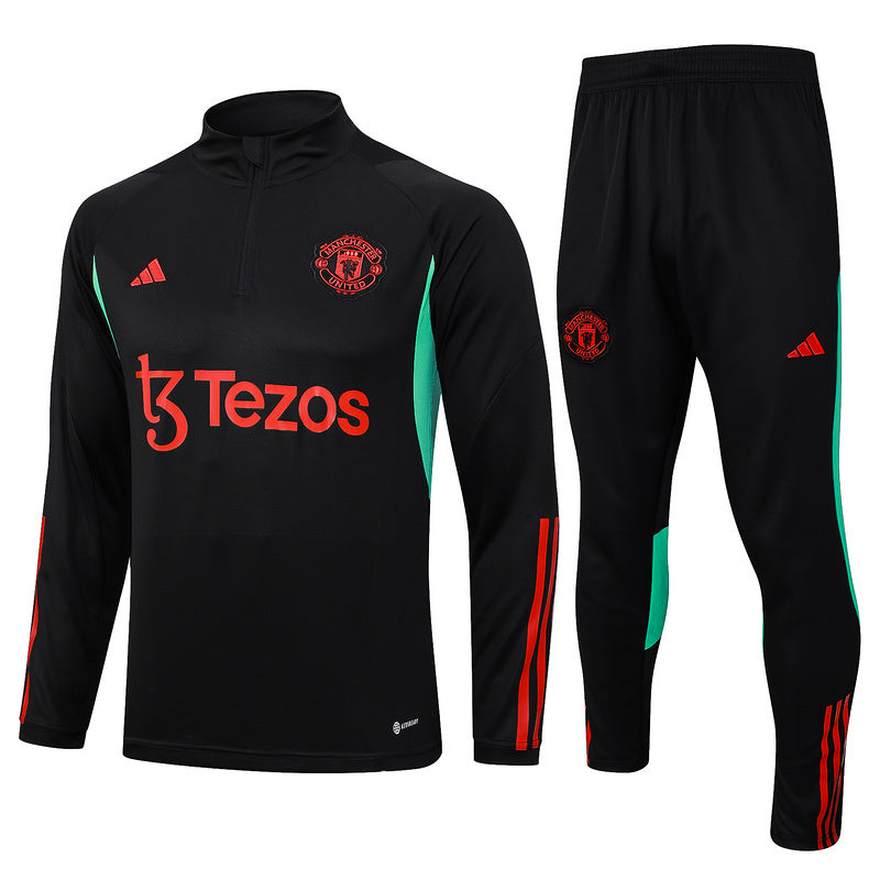 Manchester United 23/24 Black Tracksuit Set