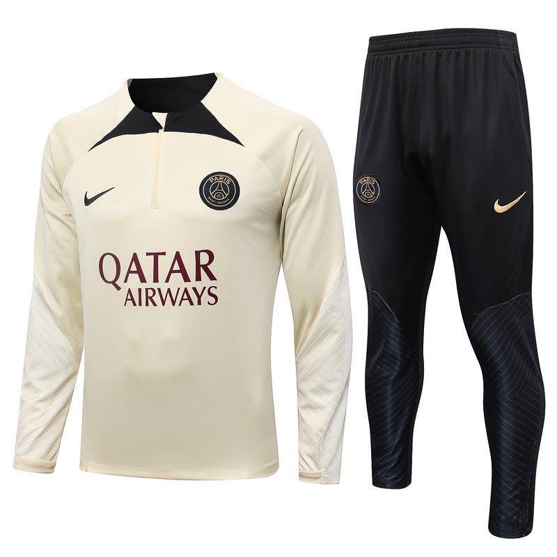 Paris Saint Germain 23/24 Cream & Black Tracksuit Set