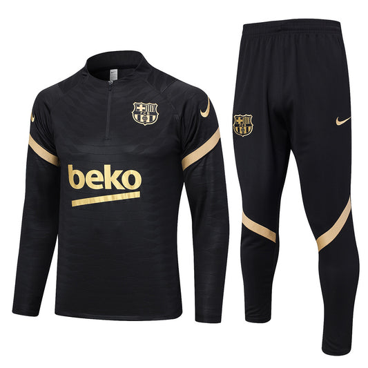 Barcelona 23/24 Black & Gold Tracksuit Set