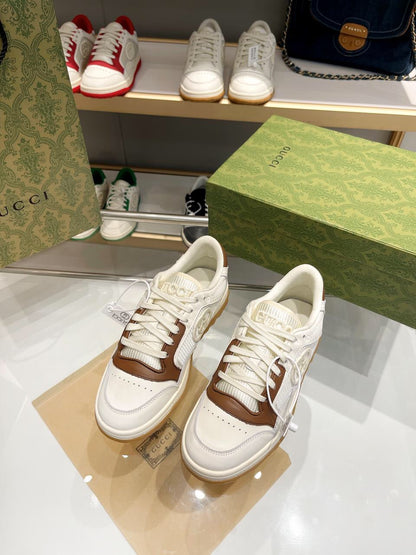 Gucci Off White & Brown Sneaker