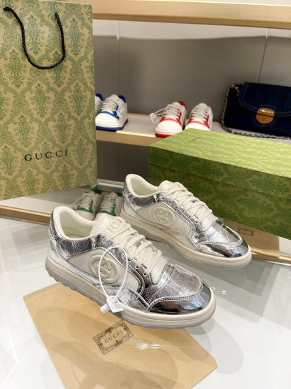 Gucci Off White & Silver Sneaker