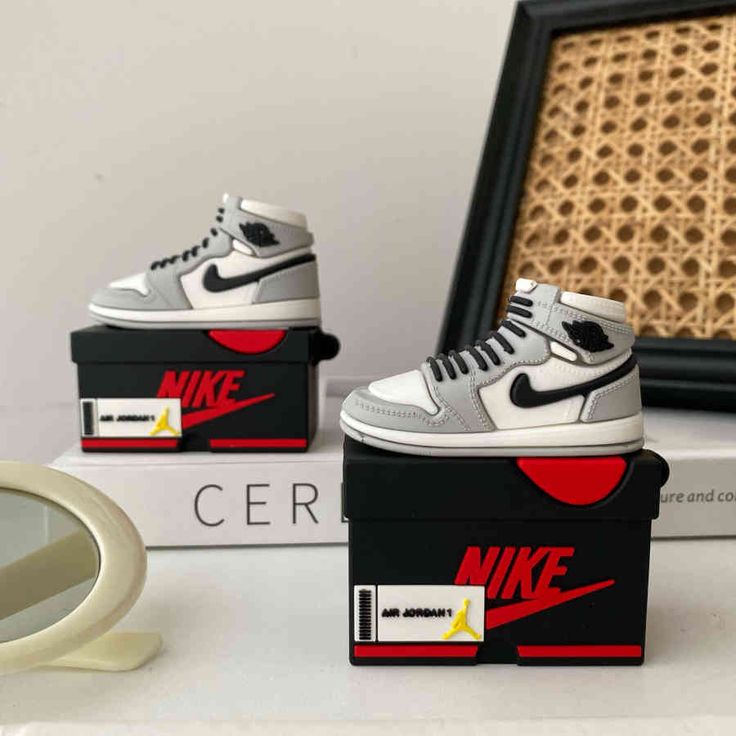 Grey , Black And White Air Jordan 1 Airpod 1 & 2 Case