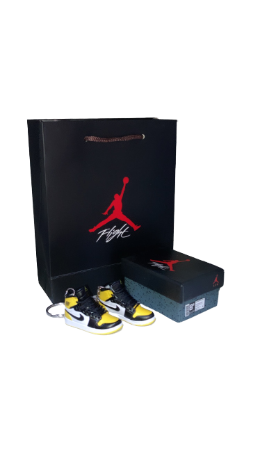 Air Jordan 1 Yellow Toe Black Keyring