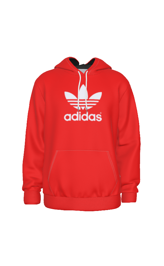 Adidas White Logo Unisex Hoodie