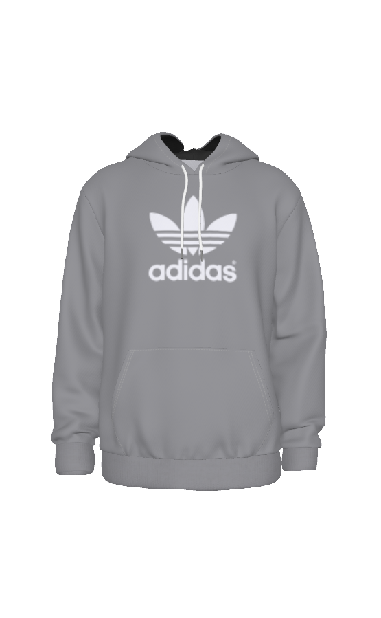 Adidas White Logo Unisex Hoodie