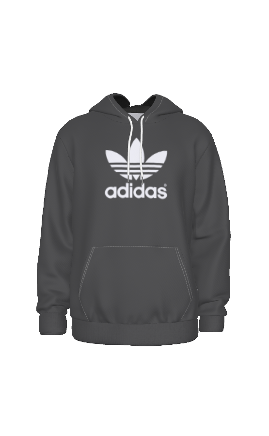 Adidas White Logo Unisex Hoodie