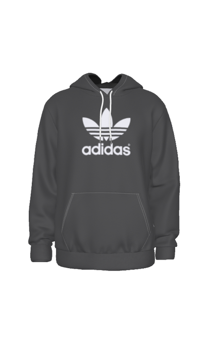 Adidas White Logo Unisex Hoodie