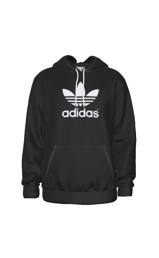 Adidas White Logo Unisex Hoodie