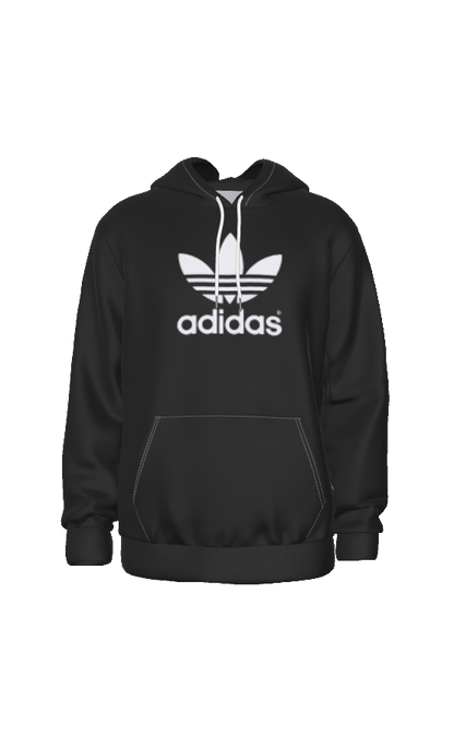 Adidas White Logo Unisex Hoodie