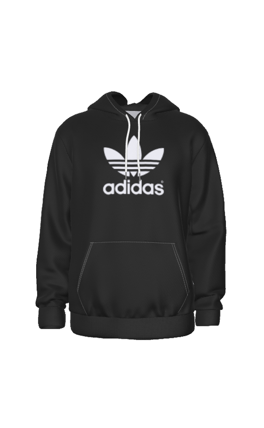 Adidas White Logo Unisex Hoodie