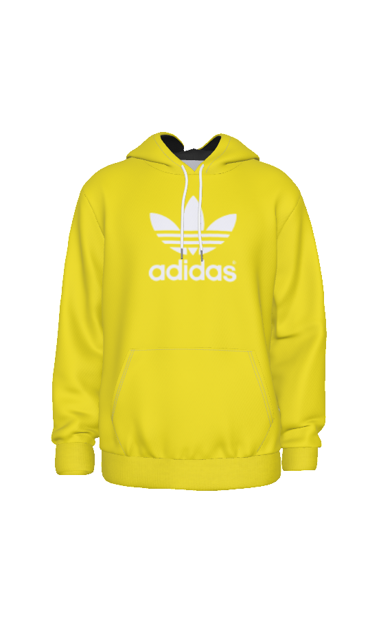 Adidas White Logo Unisex Hoodie